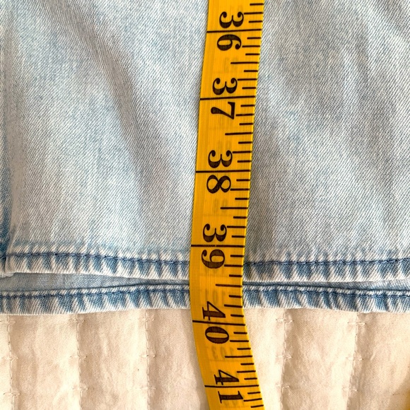 GAP Chambray Puff Sleeve Shirt Dress Large TALL - Picture 9 of 9